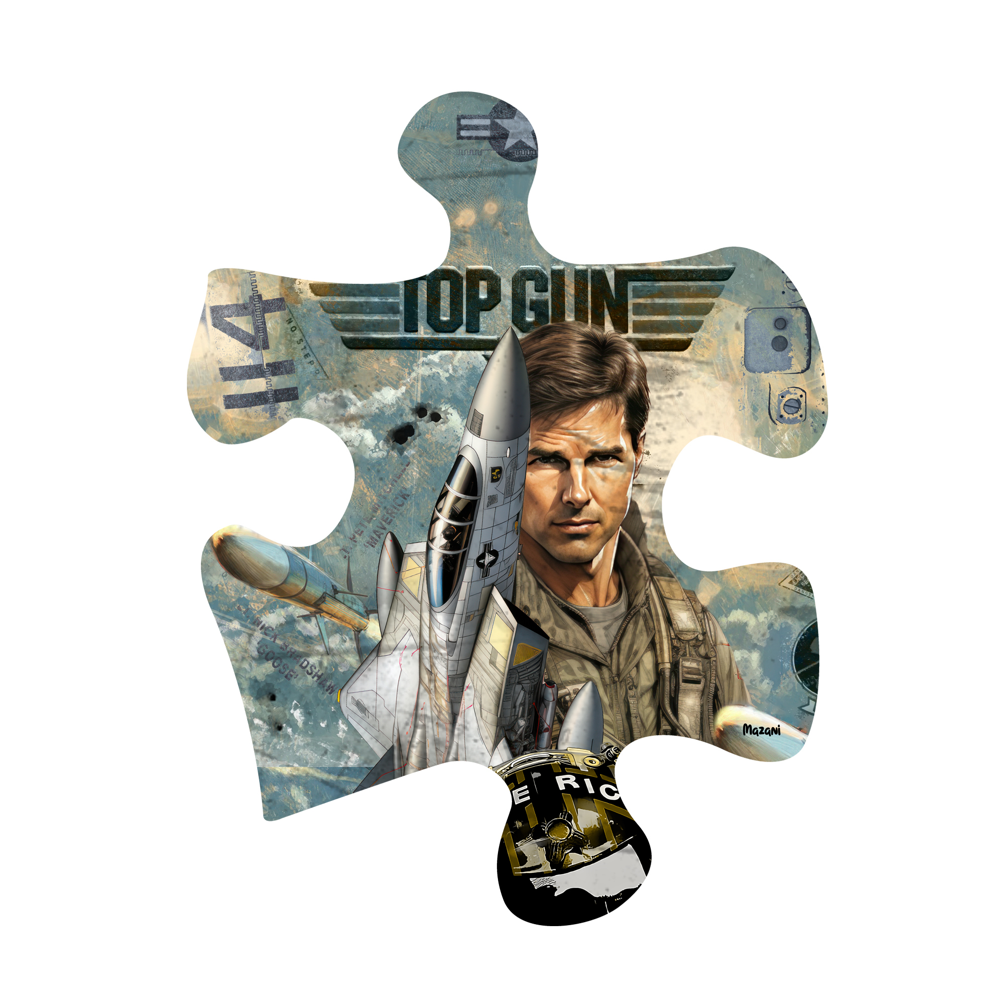 Décoration murale Pop Art Puzzle Top Gun